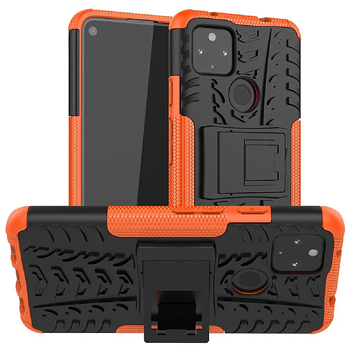 Coque en TPU hybride de pneu cool orange pour votre Google Pixel 4a 5G