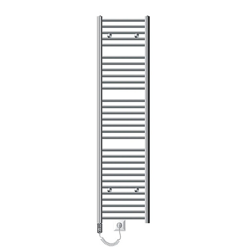 Ecd Germany Radiateur Sèche-serviettes électrique 400 x 1800 mm Barre droite chromé 1200W