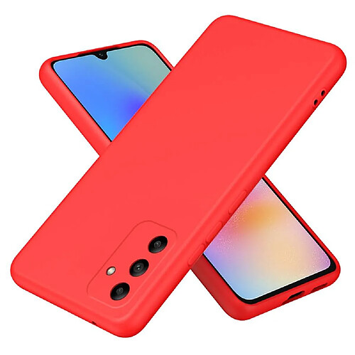 Htdmobiles Coque pour Samsung Galaxy A05s - housse etui silicone gel fine + film ecran - ROUGE