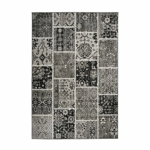 Paris Prix Tapis Patchwork à Poils Courts Ariya Gris 80 x 150 cm