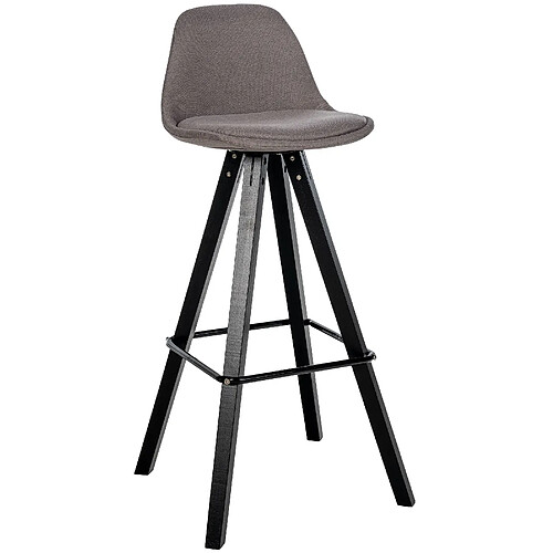 Non Tabouret de bar Corbin tissu Carré noir