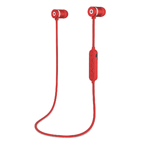 Universal Casque de sports rouges Bluetooth 5.0 Basse-basse-fil sans fil