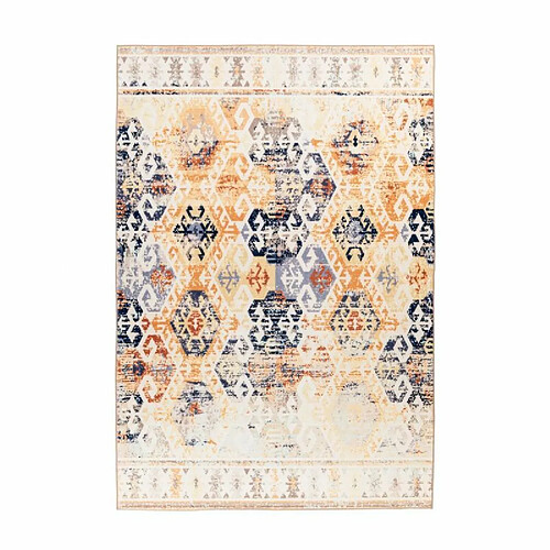 Paris Prix Tapis Tissé Rétro à Poils Courts Saphira Beige 80 x 150 cm