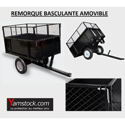 Bigb Remorque basculante pour Tondeuse / Tracteur de jardin / Quad