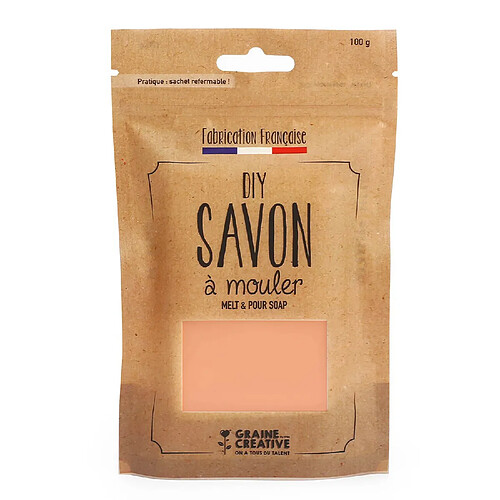 Graines Creatives Savon à Mouler 100 g - Corail