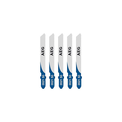 Pack de 5 lames scie sauteuse AEG 55mm métal T118A