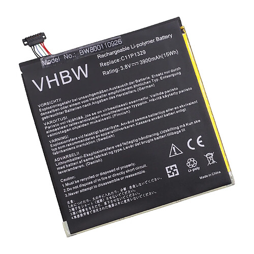 vhbw Batterie compatible avec Asus Vivotab 8, 8 M81C, M81C tablette pad (3900mAh, 3,8V, Li-polymère)