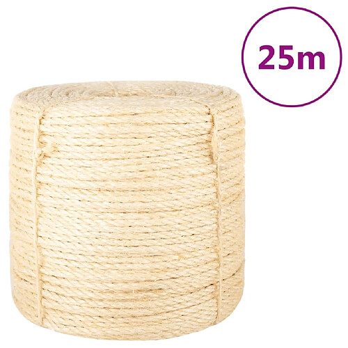 vidaXL Corde 100 % sisal 6 mm 25 m