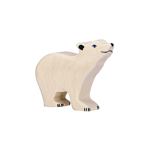 Figurine Holztiger Ours polaire petit tête haute