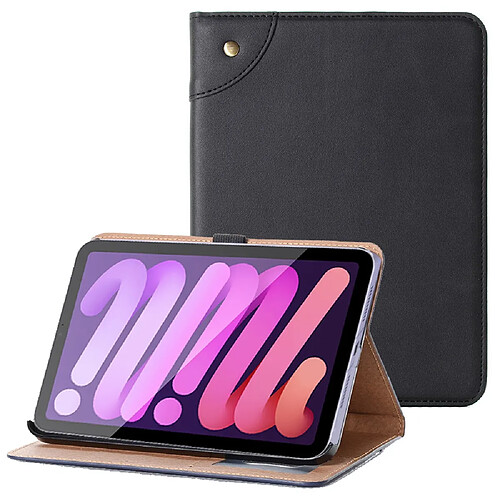 Etui en PU style rétro avec support noir pour votre Apple iPad mini (2021)