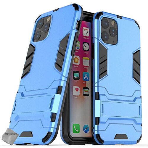 Htdmobiles Coque rigide anti choc pour Apple iPhone 11 Pro + verre trempe - BLEU CLAIR