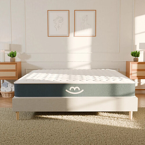 Morphea France Matelas Hybride 120x190x22cm MILA - Mousse avec Ressorts Ensachés - soutien mi-ferme - Morphea