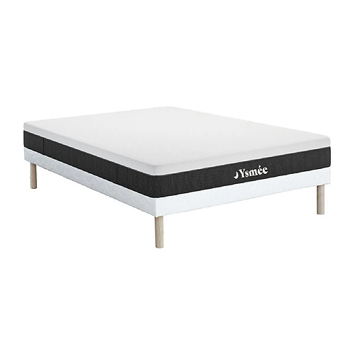 Vente-Unique Ensemble 140 x 190 cm sommier tapissier + matelas ressorts ensachés 7 zones ép.22cm - CELESTRIA de YSMÉE