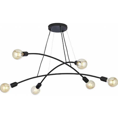 Hemerane Suspension en verre – L930cm -6xE27 - modèle HELIX de TK LIGHTING