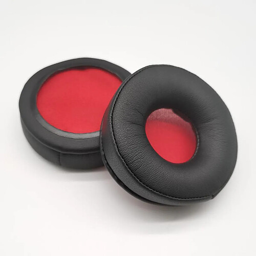 GUPBOO Coussinets d'oreille, Oreillette de Remplacement pour Jabra Jabra MOVE Wireless Muwu Evolve 20se 30II Cuir à haute teneur en protéines + mousse à mémoire de forme, filet noir rouge