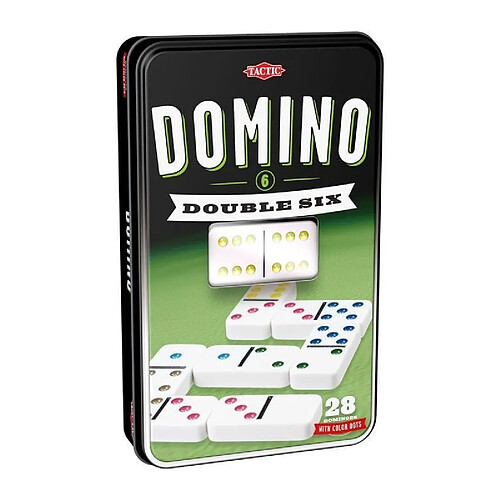 TACTIC Domino Double 6 - Boite Metal