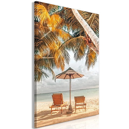 Artgeist Tableau - Palm Umbrella (1 Part) Vertical [20x30]