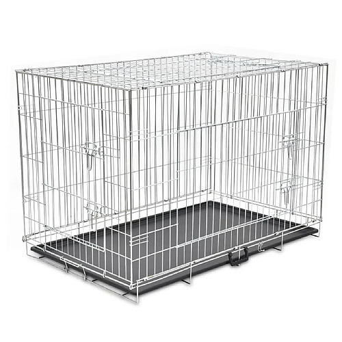 vidaXL Cage métallique et pliable pour chiens XXL