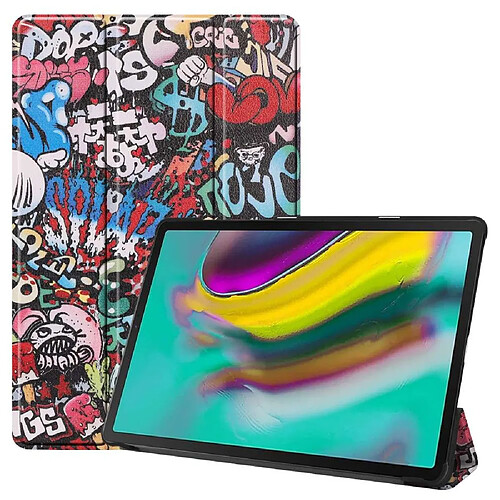 Htdmobiles Housse etui pochette simili cuir avec coque intérieure rigide pour Samsung Galaxy Tab S5e T720 / T725 (10,5 pouces) - CARTOON