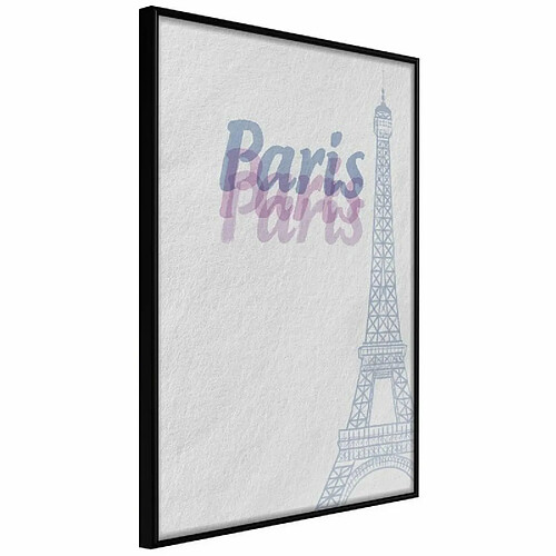 Paris Prix Affiche Murale Encadrée Pastel Paris 20 x 30 cm Noir