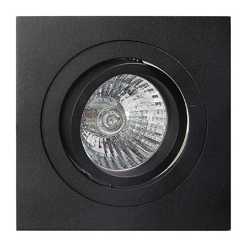 Inspired Downlight encastré pivotant GU10 9,2 cm carré, 1 x GU10 Max 50 W, noir sable