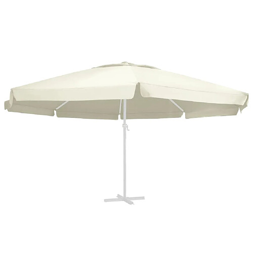 vidaXL Tissu de remplacement pour parasol d'extérieur Sable 600 cm