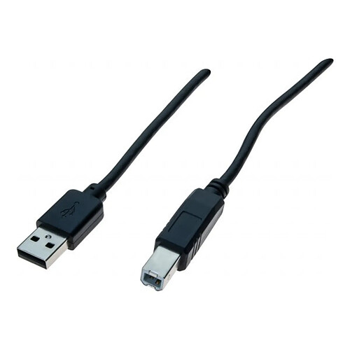 Abi Diffusion Cordon USB 2.0 type A / B noir - 1,8 m