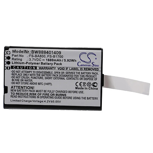 vhbw Batterie remplacement pour Flysky FS-B1700, FS-BA800 pour modéle RC (1?600mAh, 3,7V, Li-polymère)