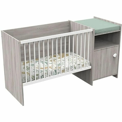 Baby Price Lit bébé combiné - 120 x 60 cm - Evolutif en 90 x 190 cm