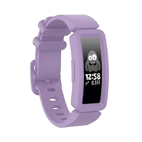 Wewoo Bracelet pour montre connectée Fitbit Inspire HR / Ace 2 Silicone Smart Watch de remplacement violet clair