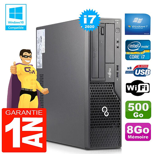 PC Fujitsu Esprimo E500 E85+ SFF Core I7-2600 RAM 8Go Disque 500Go Wifi W7 · Occasion