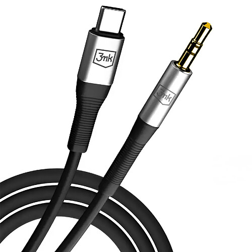 3mk USB C vers Jack 3.5mm - 1 m - Noir