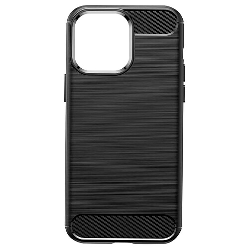 Avizar Coque pour iPhone 14 Pro Renforcée Souple Carbone Effet Brossé Noir