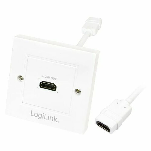 LogiLink AH0014 Adaptateur douille HDMI 1 port Blanc