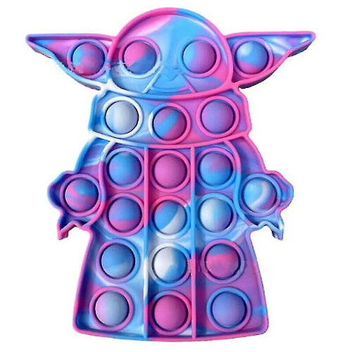 Universal (Bleu et violet) bébé yoda bubble fidget jouet sensoriel populaire antistess de relief à main le doigt