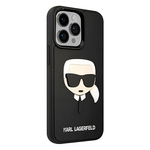 Karl Lagerfeld Coque pour iPhone 14 Pro Bi-matière Bords Rehaussés Noir