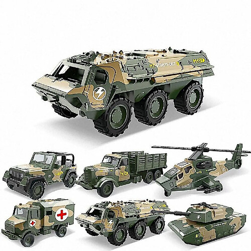 Universal (blanc) simulation militaire cabine armée véhicule blindé en alliage de métal jouet de voiture pour les enfants 13 cm