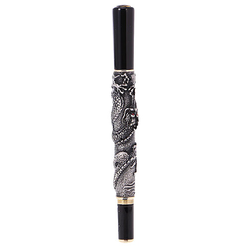 Stylo Plume de Luxe Pointe Fine Rechargeable Jinhao Dragon / Loong Bas-relief Cadeau Enfant Adulte - Bronze