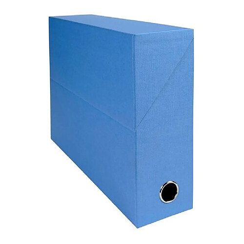 Boîte de classement carton Exacompta dos 9 cm bleue - Lot de 5