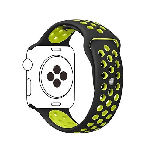 Bracelet De Style Sportif Phonecare Compatible avec Apple Watch Series 10 - 46mm - Noir / Vert