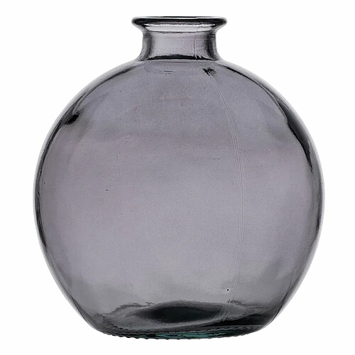 BigBuy Home Vase Gris verre recyclé 16 x 16 x 18 cm