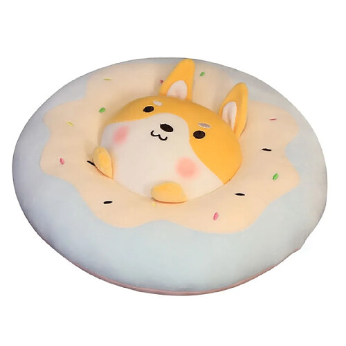 Universal 40cm dessin animé donut coussin mignon animal chaise coussin super doux peluche jouet oreiller | peluche coussin (chien jaune)