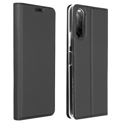 Avizar Housse Sony Xperia 10 II Étui Folio Porte-carte Fonction Support Vidéo noir