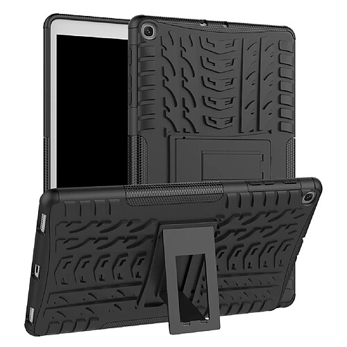 Coque en TPU hybride motif pneu avec béquille noir pour votre Samsung Galaxy Tab A 10.1 (2019) T510