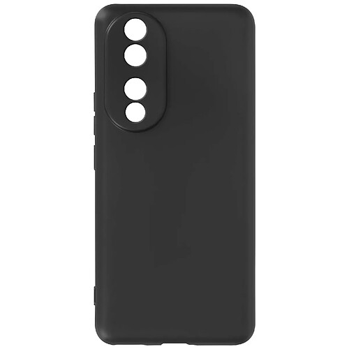 Avizar Coque pour Honor 90 Silicone Semi-rigide Soft-touch avec Dragonne Noir