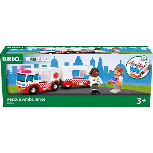 BRIO 36035 Camion ambulance Son et lumiere - Nouvelle edition