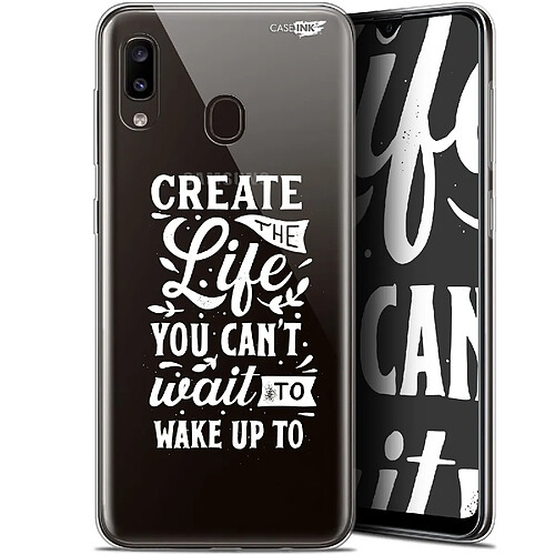 Caseink Coque arrière Samsung Galaxy A20 (6.4 ) Gel HD [ Nouvelle Collection - Souple - Antichoc - Imprimé en France] Wake Up Your Life