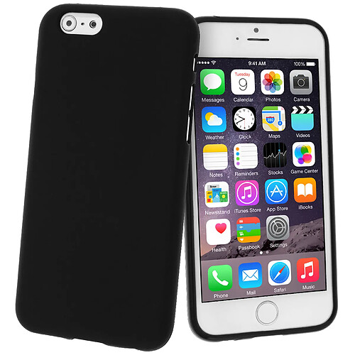 Avizar Coque de Protection Silicone Gel pour Apple iPhone 6 - Noir