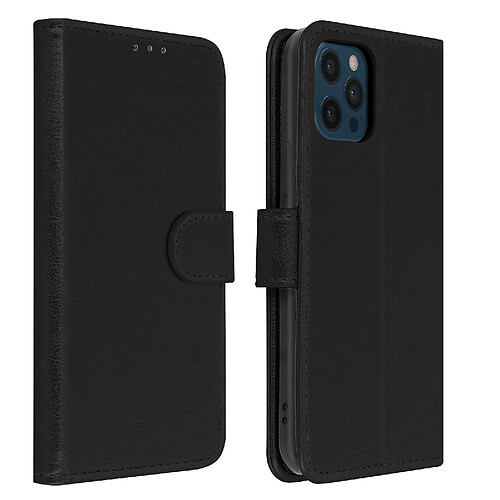 Avizar Étui Apple iPhone 12 Pro Max Protection avec Porte-carte Fonction Support noir