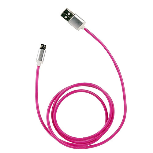 The Home Deco Factory Cable micro USB 2.0 universel - Phosphorescent - 1 m - Rose